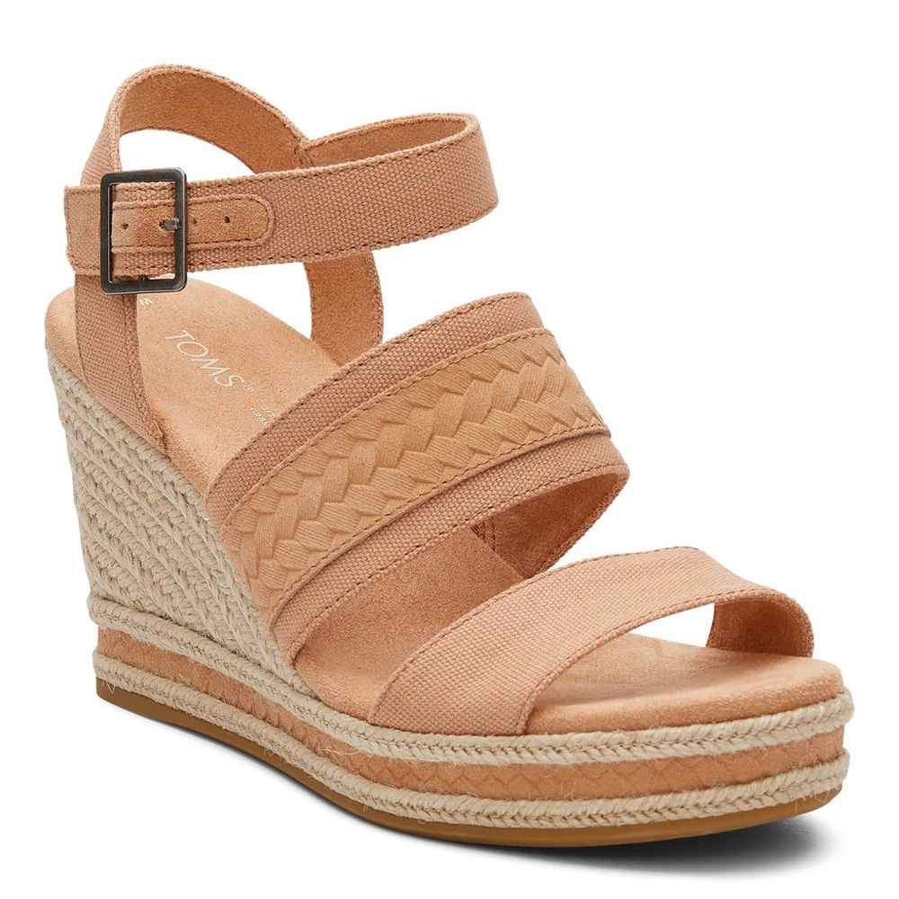 Toms Madelyn Sandy Espadrille Wedge - 7 New without tags. Not original box.